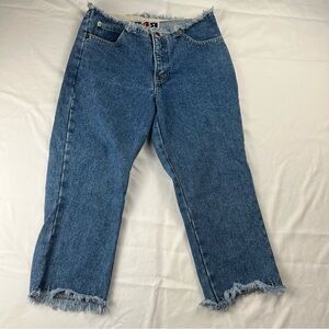 Rave 4 Real -Women’s Capri Jeans -Sparkle -Blue - Size? (Size 4?) - Y2K Vintage